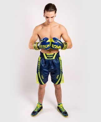 Шорти для боксу Venum Origins Boxing Short Loma Edition Blue Yellow, Темно-синій, XXS