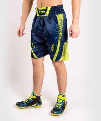 Шорти для боксу Venum Origins Boxing Short Loma Edition Blue Yellow, Темно-синій, XXS