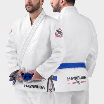 Кімоно для бразильського джиу-джитсу Hayabusa Valor Lightweight (Штани RipStop) Біле A2