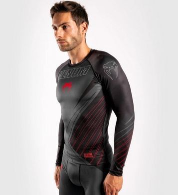 Рашгард Venum Contender 5.0 Rashguard Black Red, Cірий, XS