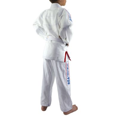 Детское кимоно для бразильского джиу-джитсу Boa MA-8R Белое, M0, M0