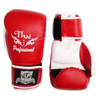 Боксерские перчатки Thai Professional BG8 Красные, 12oz, 12oz