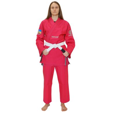 Женское кимоно для бразильского джиу-джитсу Firepower Ukraine Розовое, F1, F1