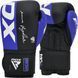 Боксерские перчатки RDX F4 Boxing Gloves Hook & Loop Blue Black, 16 oz