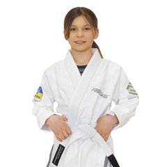 Детское кимоно для бразильского джиу-джитсу Firepower Ukraine Белое, М00, M00