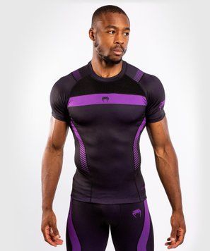 Рашгард с коротким рукавом Venum Nogi 3.0 Short Sleeves Rashguard Black Purple, XS