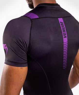 Рашгард с коротким рукавом Venum Nogi 3.0 Short Sleeves Rashguard Black Purple, XS