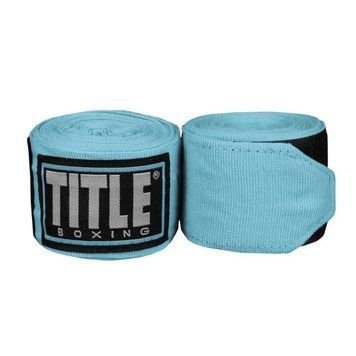 Бинты боксерские эластичные TITLE Boxing Fight Back Semi-Elastic Голубые 4,5м
