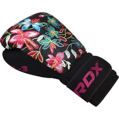 Женские боксерские перчатки RDX FL3 Floral Boxing Gloves Black, 8 oz