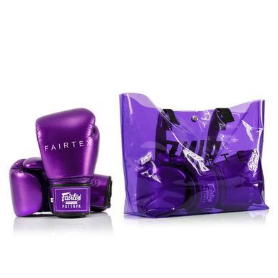 Боксерские перчатки Fairtex BGV22 Metallic Purple, 10 oz