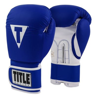 Боксерские перчатки TITLE Boxing PRO STYLE Leather Training 3.0 Синие, 14oz, 14oz