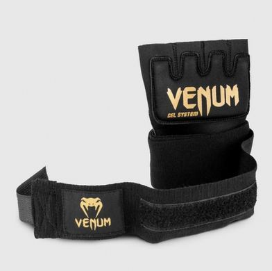 Накладки гелевые бинты Venum Gel Kontact Glove Wraps Black Gold, S