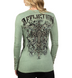 Женский лонгслив Affliction Reverie Henley Pale Green Lava Wash, S