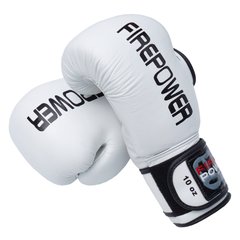 Боксерские перчатки Firepower FPBG10 Белые, 12oz, 12oz