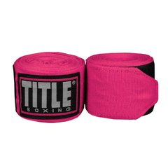 Бинты боксерские эластичные TITLE Boxing Fight Back Semi-Elastic Розовые, 4,5м, 4,5м