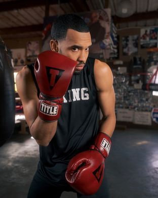 Боевые перчатки Title Boxing Blood Red Leather Sparring Gloves, 16 oz