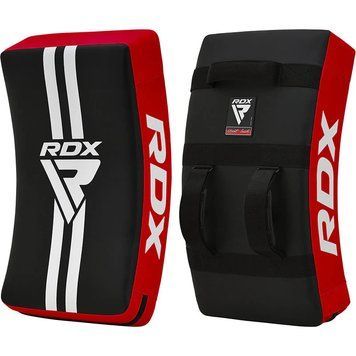 Макивара RDX T1 Curved Kick Shield with Nylon Handles Black Red, Универсальный