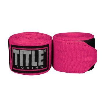 Бинты боксерские эластичные TITLE Boxing Fight Back Semi-Elastic Розовые 4,5м