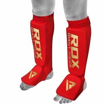 Защита голени RDX SI MMA Gel Padded Lightweight OEKO-TEX&reg; Standard 100 Certified Red, XL