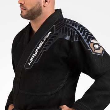 Кімоно для бразильського джиу-джитсу Hayabusa Warrior Gold Weave Чорне A1
