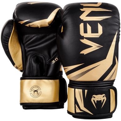 Боксерские перчатки Venum Challenger 3.0 Черные с золотом, 16oz, 16oz