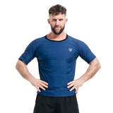Компресійна футболка RDX M1 SWEAT T-SHIRT MEN Navy Blue, Темно-синій, M