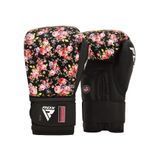 Женские боксерские перчатки RDX FL5 Floral Boxing Gloves Black, 12 oz