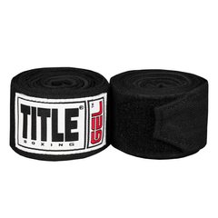 Бинты боксерские эластичные TITLE Boxing GEL Iron Fist Wraps Черные, 3м, 3м