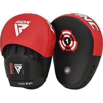 Лапи RDX T1 Curved Boxing Pads Red Black, Універсальний