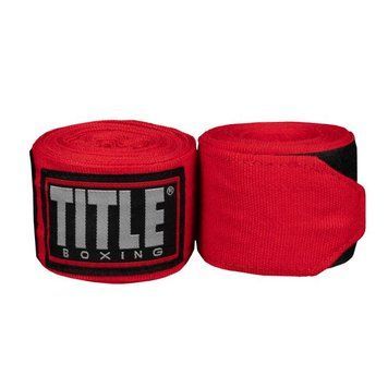 Бинты боксерские эластичные TITLE Boxing Fight Back Semi-Elastic Красные 4,5м