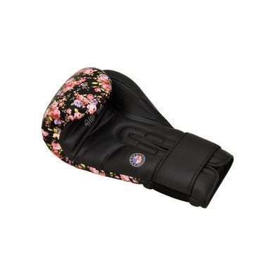 Женские боксерские перчатки RDX FL5 Floral Boxing Gloves Black, 12 oz
