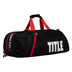 Спортивная сумка-рюкзак TITLE Boxing Champion Sport Черная с красным
