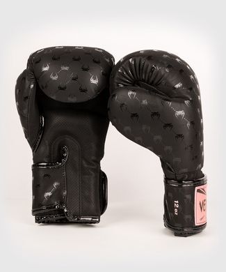 Боксерські рукавиці Venum Impact Monogram Boxing Gloves Black Pink Gold, 8 oz