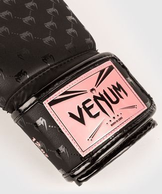 Боксерські рукавиці Venum Impact Monogram Boxing Gloves Black Pink Gold, 8 oz