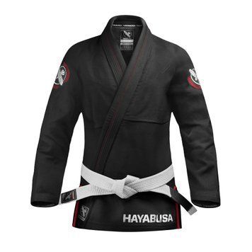 Жіноче кімоно для бразильського джиу-джитсу Hayabusa Valor Lightweight (Штани Twill) Чорне F2C