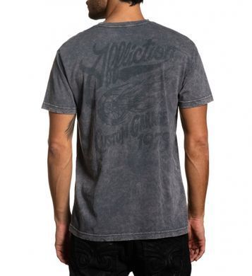 Футболка Affliction Custom Garage SS Tee Charcoal Lava Wash, S