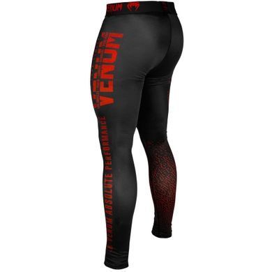 Компрессионные штаны Venum Signature Spats Black Red, Черный-Красный, XS