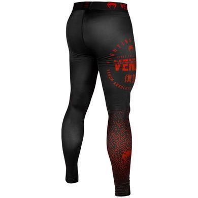 Компрессионные штаны Venum Signature Spats Black Red, Черный-Красный, XS
