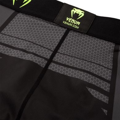 Компрессионные шорты Venum Technical 2.0 Compression Shorts Black Yellow, Черный-Серый, S