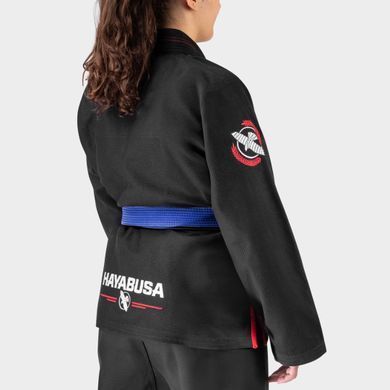 Жіноче кімоно для бразильського джиу-джитсу Hayabusa Valor Lightweight (Штани Twill) Чорне F2C