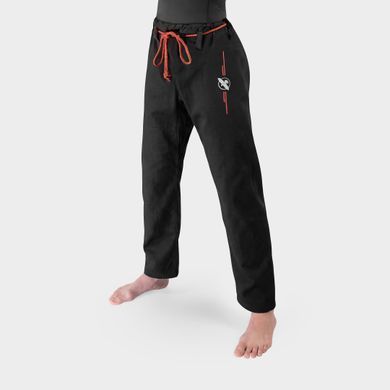 Жіноче кімоно для бразильського джиу-джитсу Hayabusa Valor Lightweight (Штани Twill) Чорне F2C