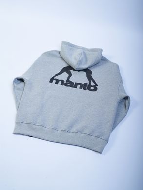 Худі MANTO Hoodie Label Oversize Heather Gray, Cірий, XL