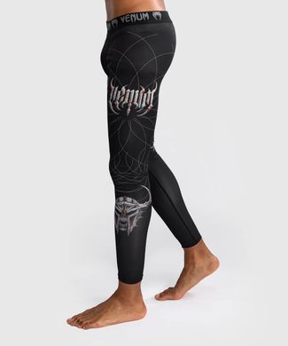 Компрессионные штаны Venum Gladiator 5.0 Men's Spats Black Silver, Черный, S