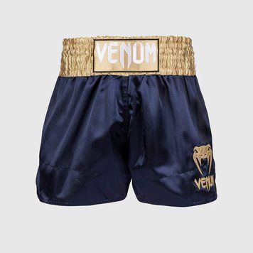 Тайские шорты Venum Classic Muay Thai Shorts Navy Blue Gold, M