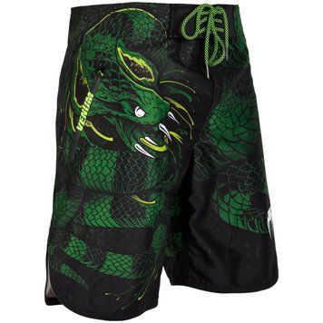 Шорты Venum Green Viper Boardshorts Black Green, Зелёный, XXS