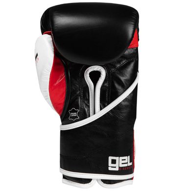 Боксерські рукавички TITLE GEL E-Series Training Чорні з білим і червоним, 12oz, 12oz
