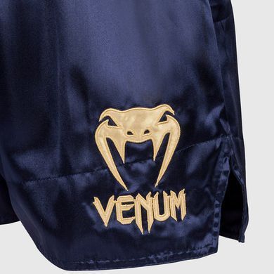 Тайські шорти Venum Classic Muay Thai Shorts Navy Blue Gold, M