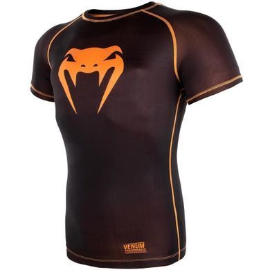 Компресійна футболка Venum Contender 3.0 Compression T-shirt Short Sleeves Black/Orange, M