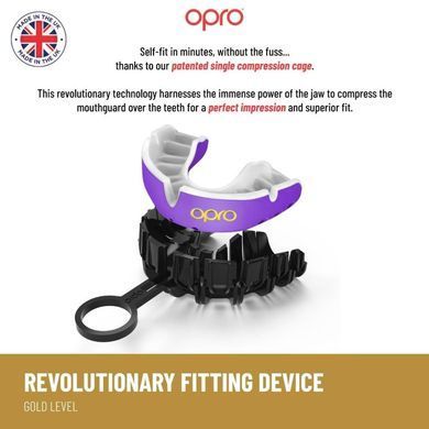 Дитяча капа Opro Self-fit GEN5 Youth Gold Dark Blue Pearl, Синій