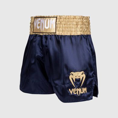 Тайські шорти Venum Classic Muay Thai Shorts Navy Blue Gold, M